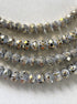 perlesetcreationbijoux - perles rondelles à facettes en verre, motifs pois, géométriques, zébrés et cercles