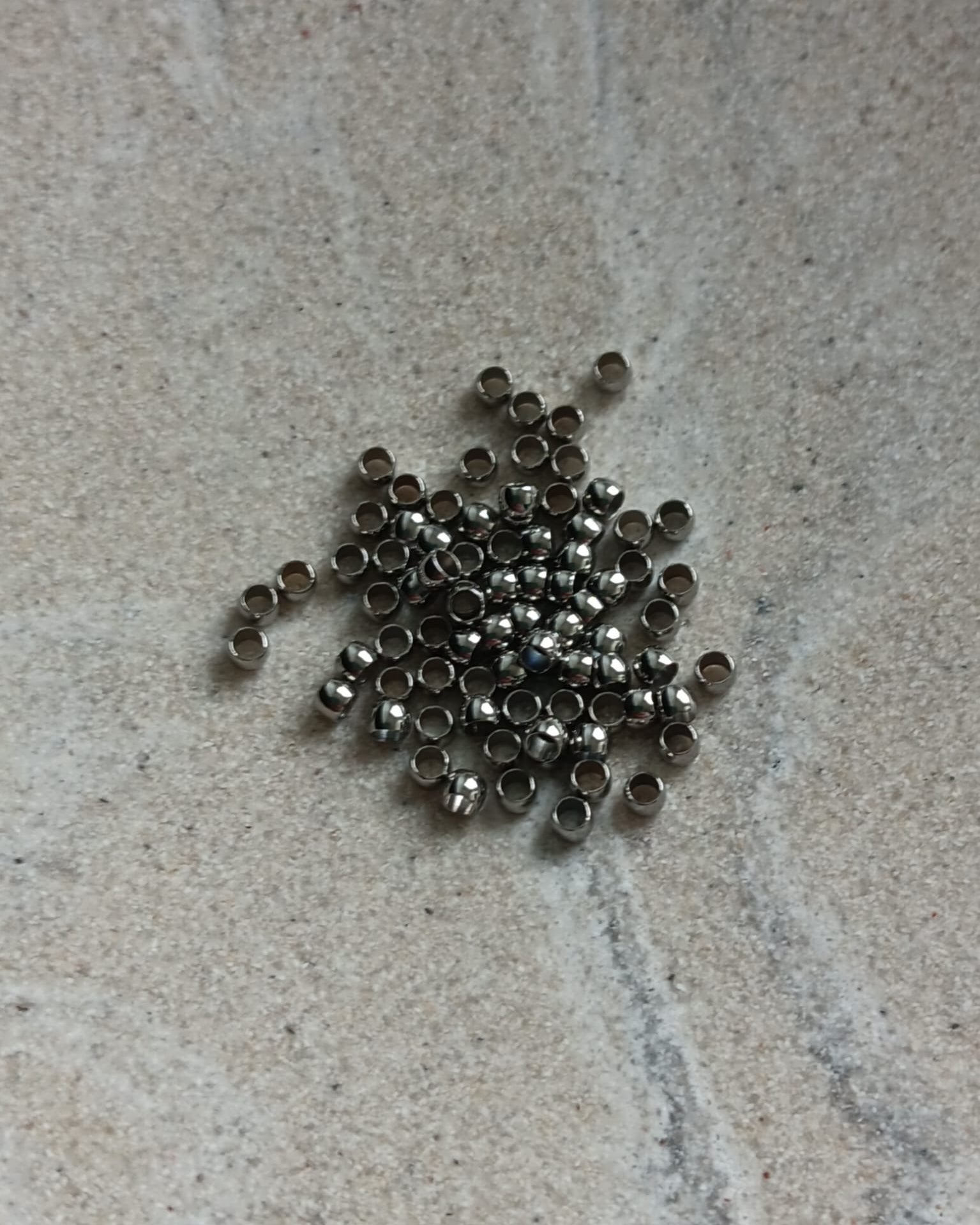 Perles rondelles acier inoxydable argenté 304 - 2,5x1,5 mm x10