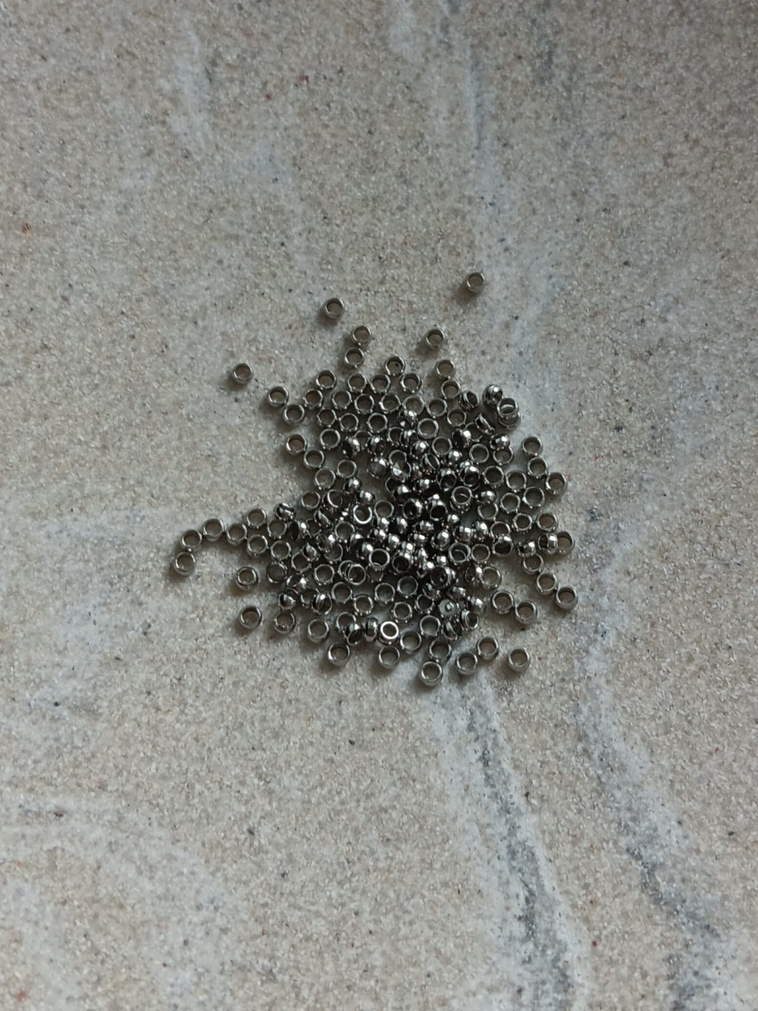 Perles rondes acier inox 304 argenté - 2 mm x10