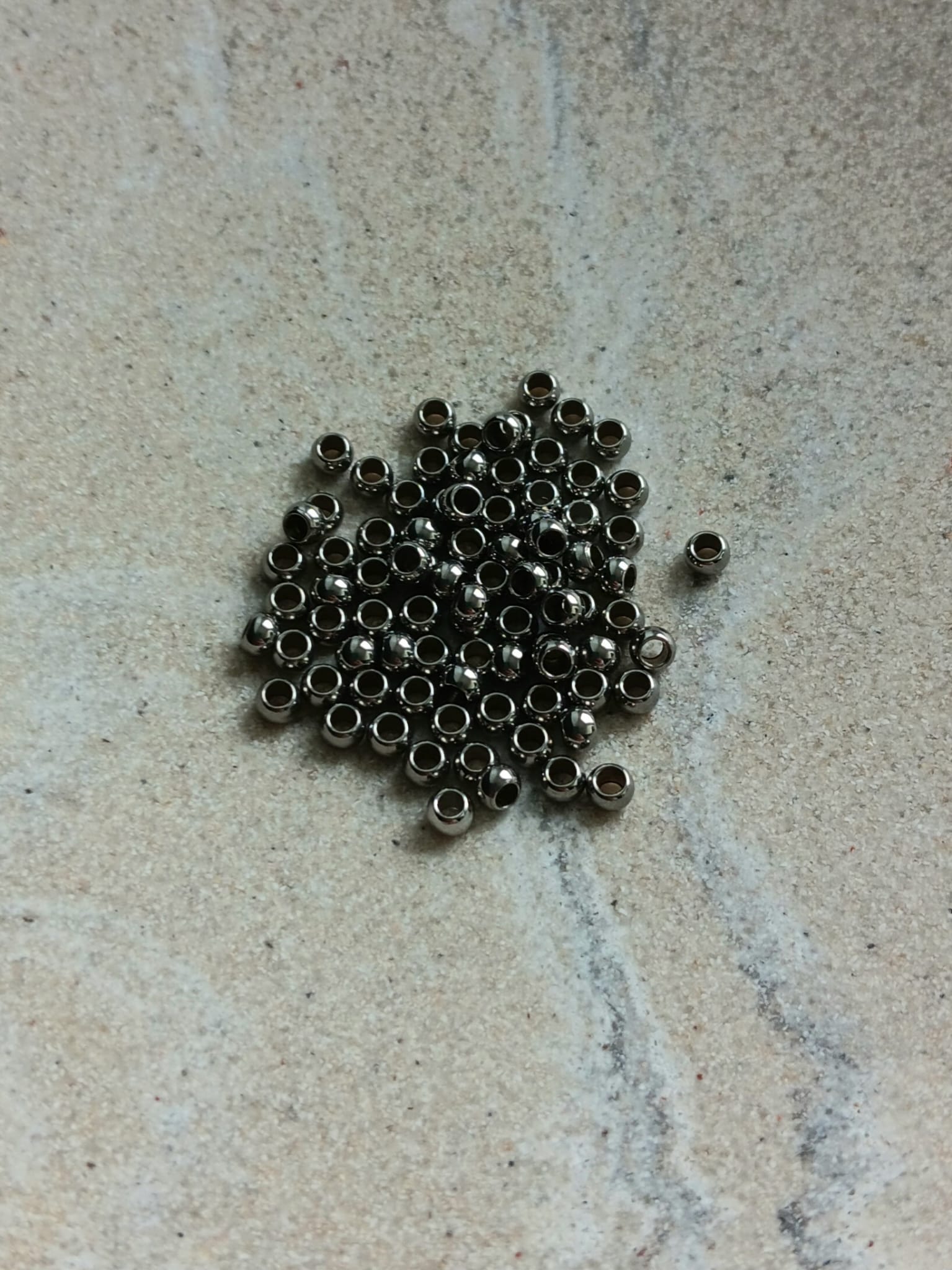 Perles rondes acier inox - 3 mm x10