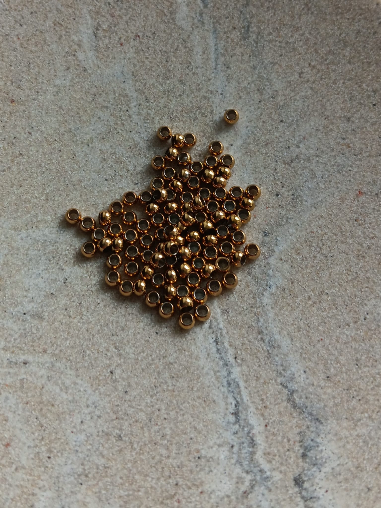 Perles rondes acier inox - 3 mm x10