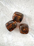 perlesetcreationbijoux - perles carrées marbrées en acrylique de 17 mm de différentes marron