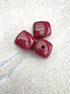 perlesetcreationbijoux - perles carrées en acrylique de 17 mm couleur bordeaux