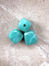 perlesetcreationbijoux - perles carrées marbrées en acrylique de 17 mm de différentes turquoise