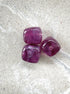 perlesetcreationbijoux - perles carrées marbrées en acrylique de 17 mm de différentes violettes