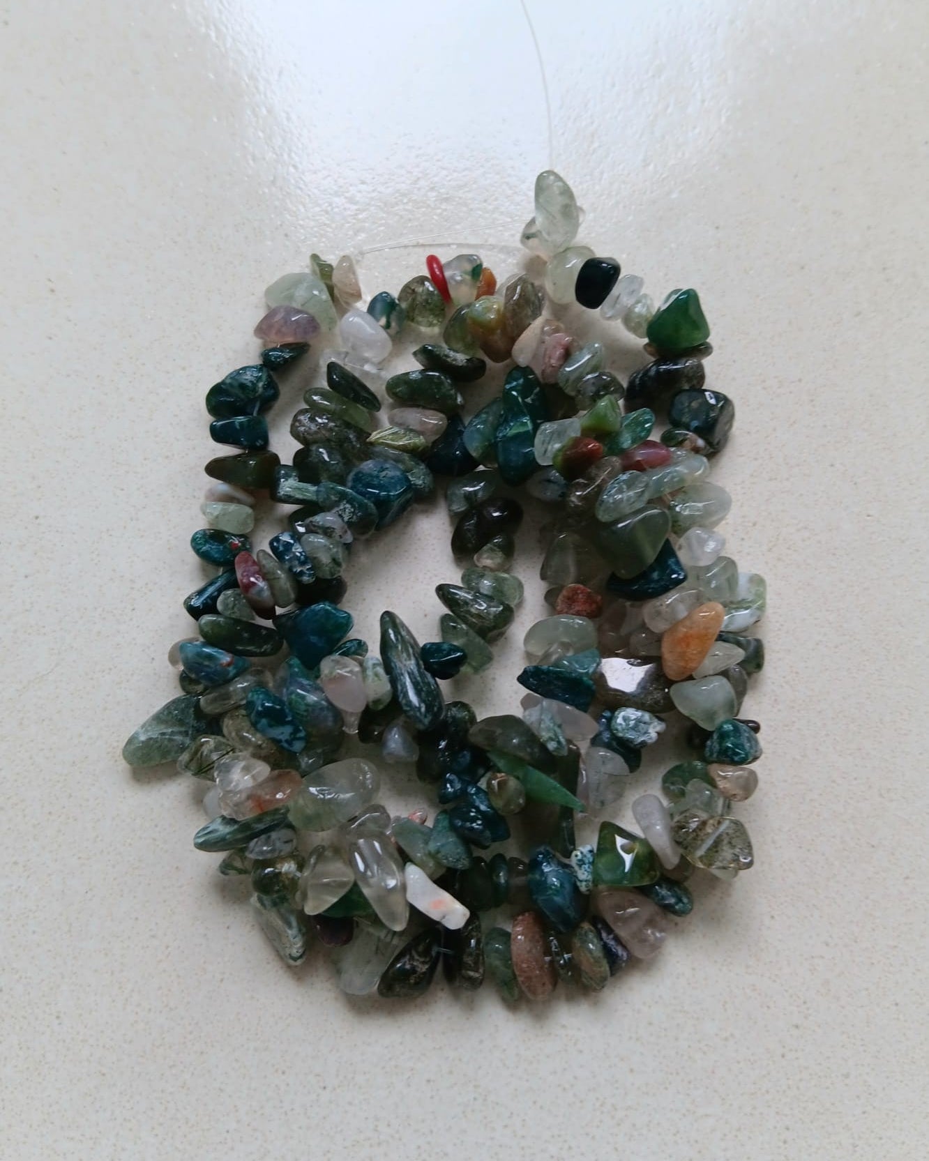 perlesetcreationbijoux - fil de perles chips en agate indienne naturelle de 4 à 10 mm