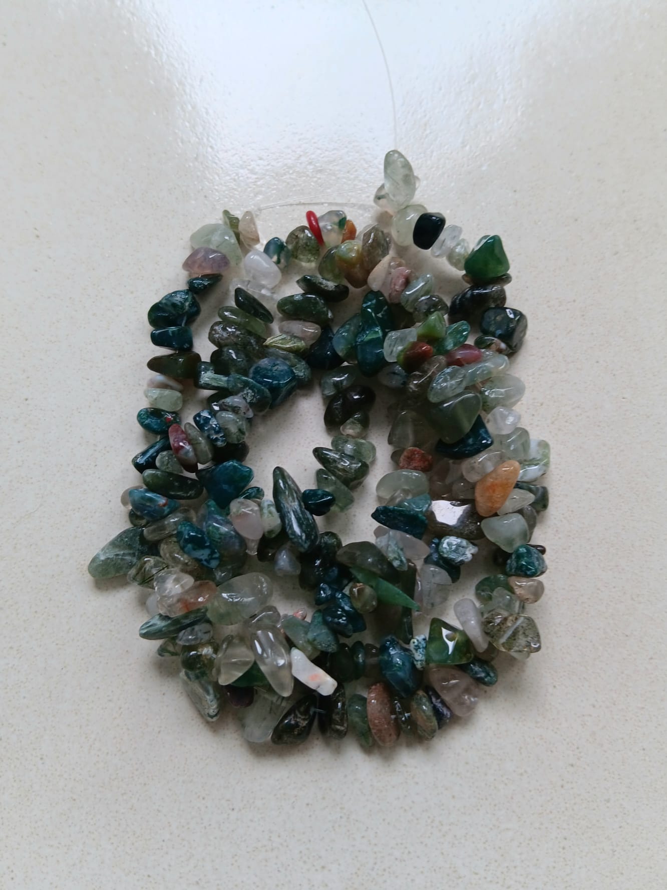 perlesetcreationbijoux - fil de perles chips en agate indienne naturelle de 4 à 10 mm