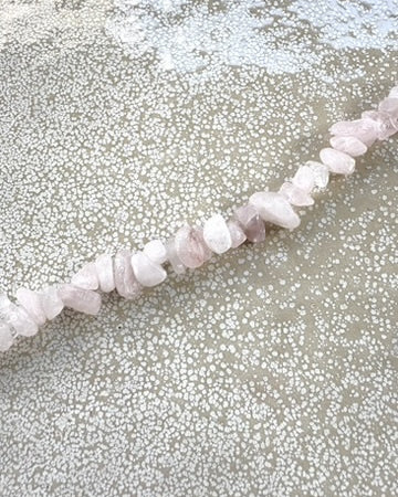perlesetcreationbijoux - perles chips en quartz rose naturel