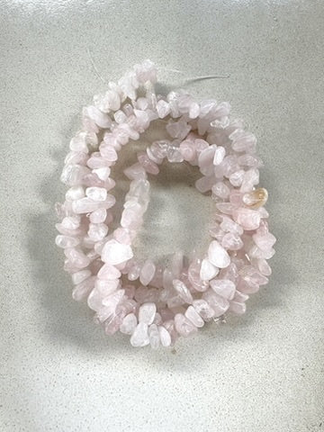 perlesetcreationbijoux - perles chips en quartz rose naturel
