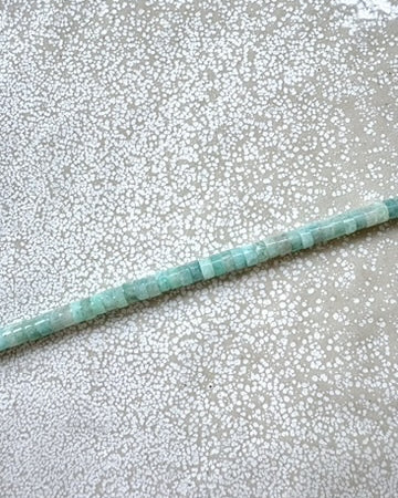 perlesetcreationbijoux - perles heshi en amazonite naturelle de 4x2 mm