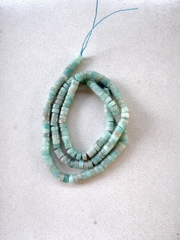 perlesetcreationbijoux - perles heshi en amazonite naturelle de 4x2 mm