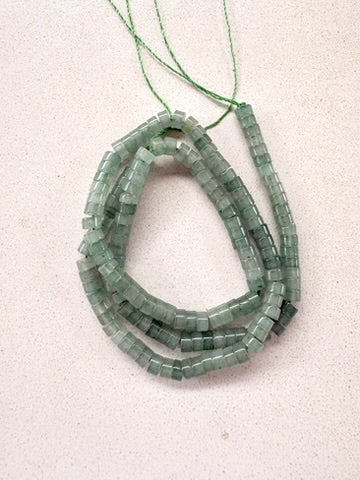 perlesetcreationbijoux - perles heishi en aventurine verte naturelle de 4,5x2,5 mm