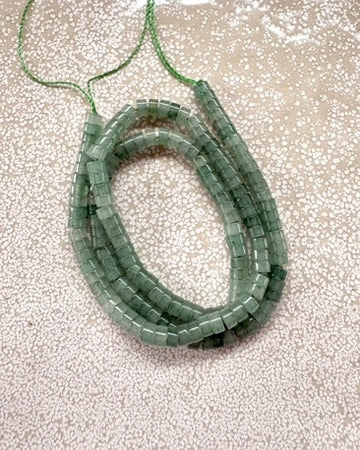 perlesetcreationbijoux - perles heishi en aventurine verte naturelle de 4,5x2,5 mm