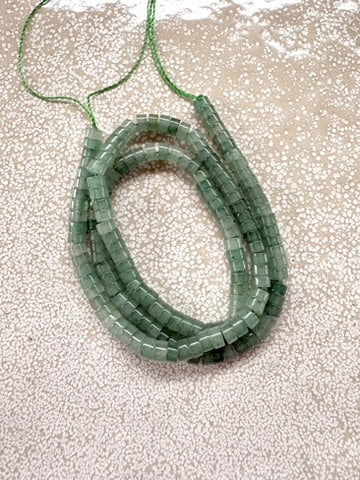 perlesetcreationbijoux - perles heishi en aventurine verte naturelle de 4,5x2,5 mm