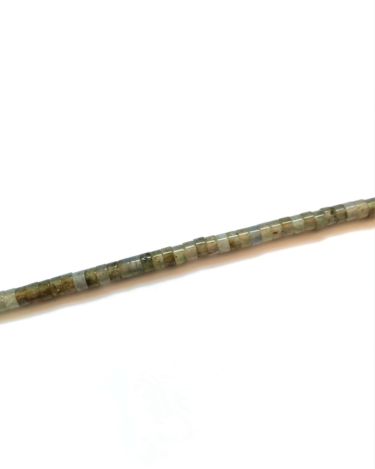 perlesetcreationbijoux - fil de perles heishi labradorite naturelle 4x2 mm