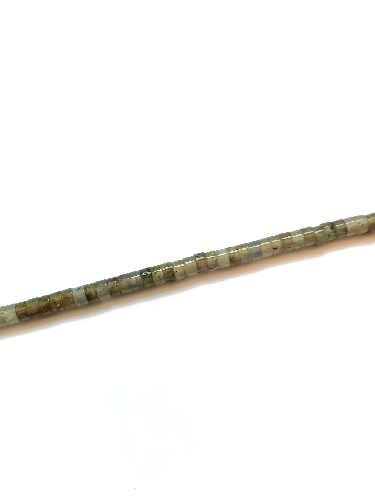 perlesetcreationbijoux - fil de perles heishi labradorite naturelle 4x2 mm