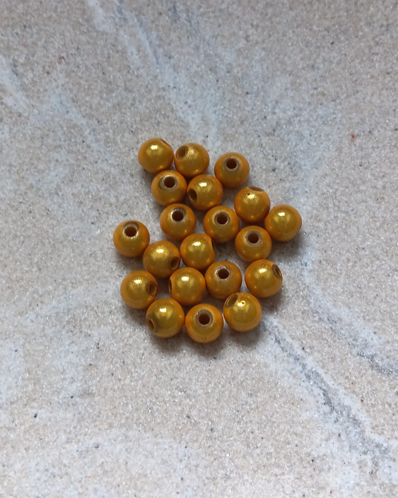 perlesetcreationbijoux - perles magiques en acrylique de 6 mm jaune moutarde