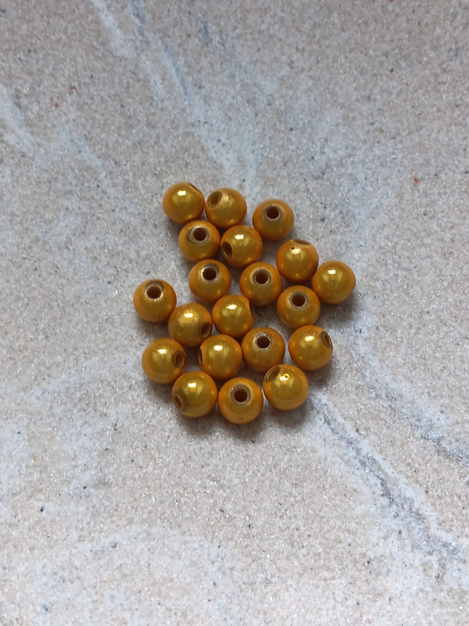 perlesetcreationbijoux - perles magiques en acrylique de 6 mm jaune moutarde