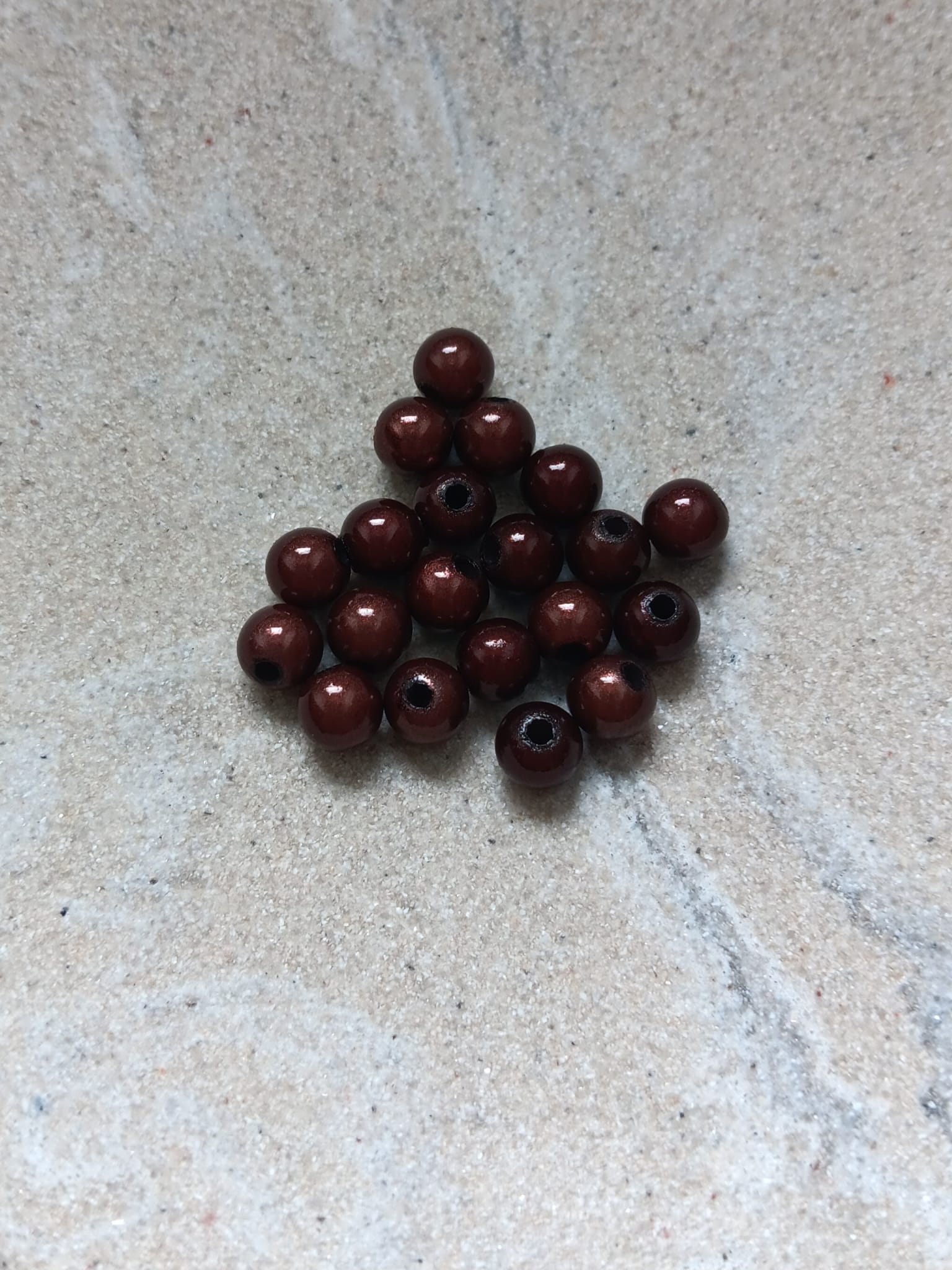 perlesetcreationbijoux - perles magiques en acrylique de 6 mm marron