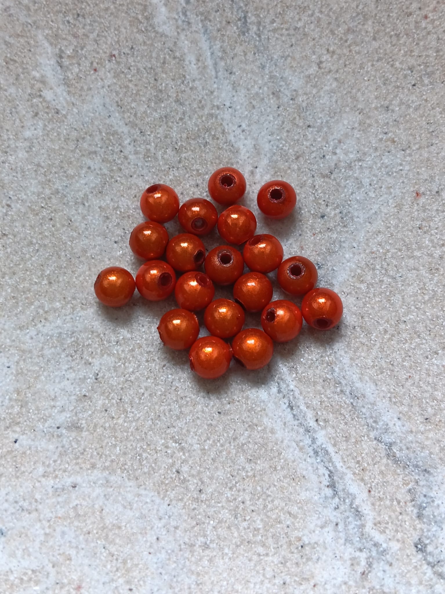 perlesetcreationbijoux - perles magiques en acrylique de 6 mm orange