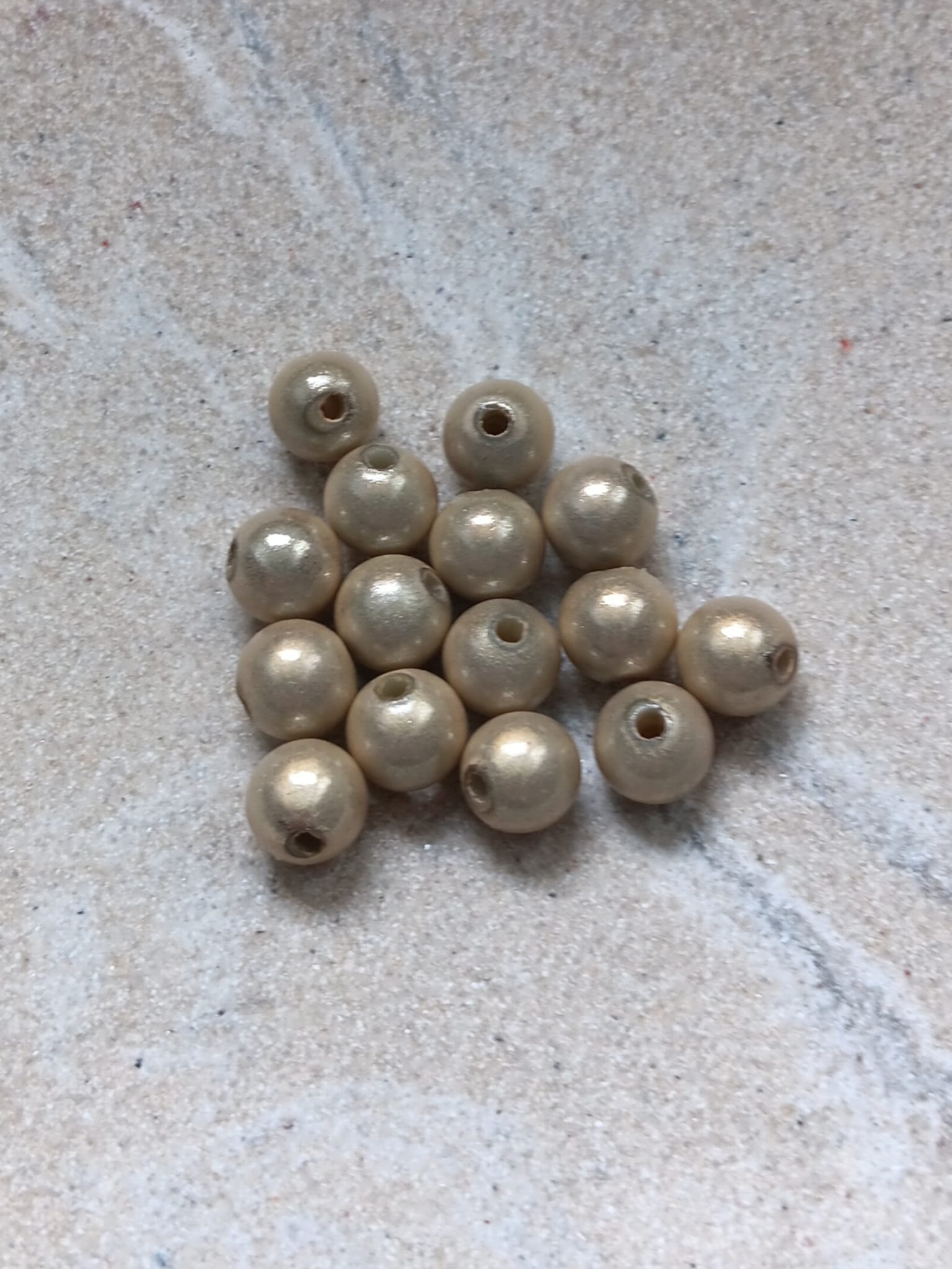 perlesetcreationbijoux - perles magiques 8 mm beige
