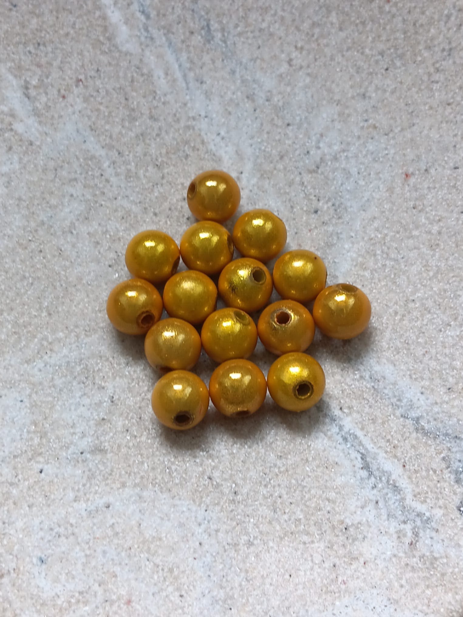 perlesetcreationbijoux - perles magiques 8 mm jaune moutarde