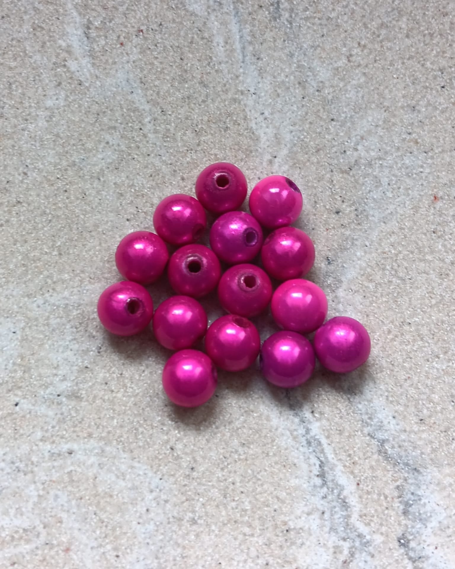perlesetcreationbijoux - perles magiques 8 mm rose fuchsia