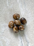 perlesetcreationbijoux - perles ovales en acrylique 13x10 mm marron