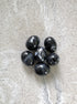 perlesetcreationbijoux - perles ovales en acrylique 13x10 mm noir