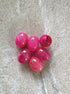 perlesetcreationbijoux - perles ovales en acrylique 13x10 mm rose fuchsia