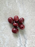 perlesetcreationbijoux - perles ovales en acrylique 13x10 mm bordeaux