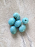 perlesetcreationbijoux - perles ovales en acrylique 13x10 mm bleu turquoise