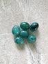 perlesetcreationbijoux - perles ovales en acrylique 13x10 mm vert turquoise