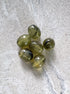 perlesetcreationbijoux - perles ovales en acrylique 13x10 mm vert kaki