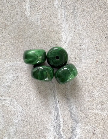 perlesetcreationbijoux - perles rondelles en acrylique 9x14 mm vert