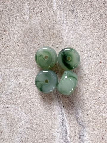perlesetcreationbijoux - perles rondelles en acrylique 9x14 mm vert
