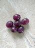 perlesetcreationbijoux - perles ovales en acrylique 13x10 mm violet