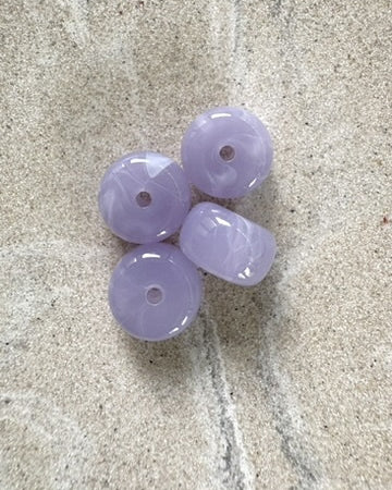 perlesetcreationbijoux - perles rondelles en acrylique 9x14 mm violine