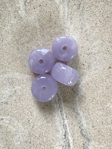 perlesetcreationbijoux - perles rondelles en acrylique 9x14 mm violine