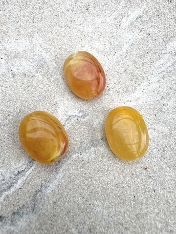 perlesetcreationbijoux - perles ovales en acrylique de 19x15 mm couleur jaune