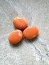 perlesetcreationbijoux - perle ovale marbrée en acrylique de 19x15 mm orange