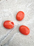 perlesetcreationbijoux - perles ovales en acrylique de 19x15 mm couleur orange