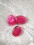 perlesetcreationbijoux - perles ovales marbrées en acrylique de 19x15 mm rose fuchsia