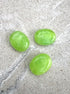 perlesetcreationbijoux - perles ovales en acrylique de 19x15 mm couleur verte