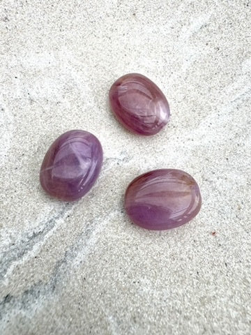 perlesetcreationbijoux - perles ovales en acrylique de 19x15 mm couleur violette