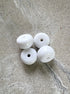 perlesetcreationbijoux - perles rondelles en acrylique 9x14 mm blanc