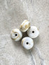 perlesetcreationbijoux - perles rondelles en acrylique 9x14 mm blanc marbré