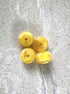 perlesetcreationbijoux - perles rondelles en acrylique 9x14 mm jaune