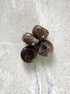 perlesetcreationbijoux - perles rondelles en acrylique 9x14 mm marron