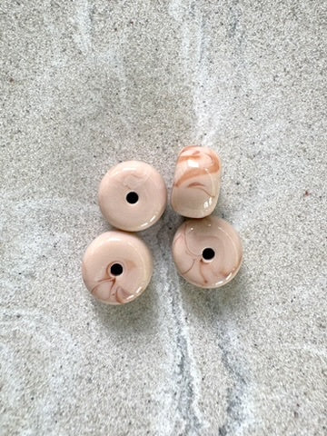 perlesetcreationbijoux - perles rondelles en acrylique 9x14 mm rose